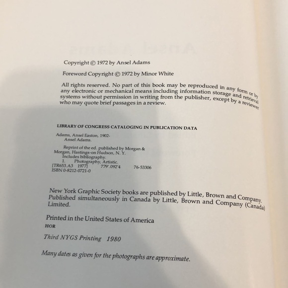 Vintage 2nd Edition Collection of Ansel Adams Book 1972 - Picture 5 of 7